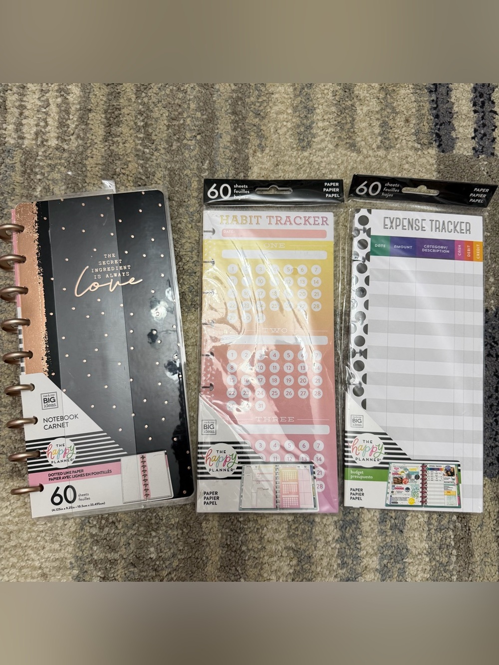 The Happy Planner Habit Tracker Pad - Pink Yellow Gradient